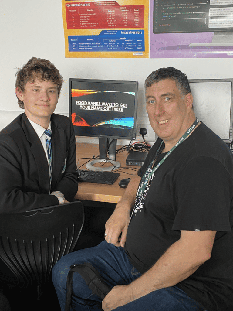 students help foodbank