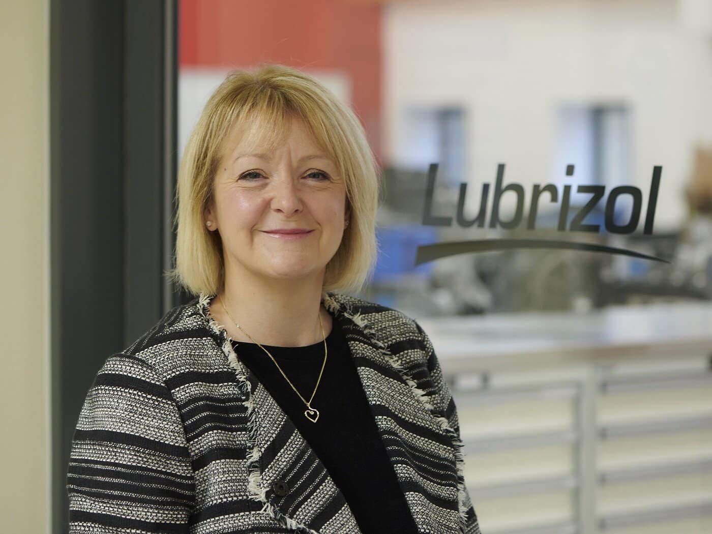 Alison Fisher, who is the first woman to have been appointed general manager of specialty chemical company Lubrizol UK’s headquarters in Hazelwood Derbyshire.