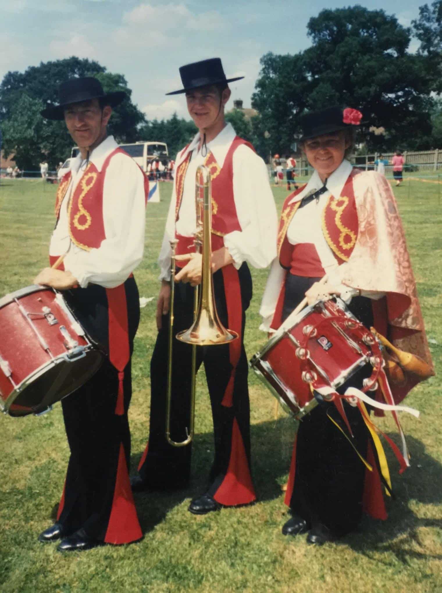 David Chabeaux in the Derby Serenaders (middle) with parents Shirley and Brian