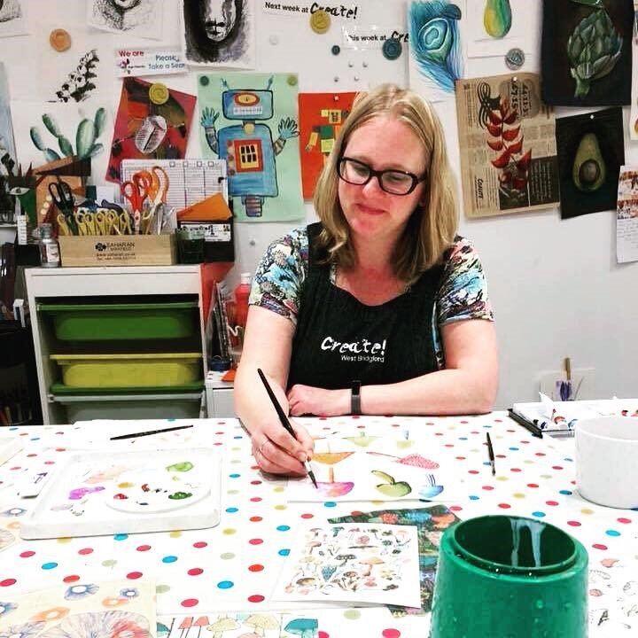 Art teacher Helen Woodford, who runs Create! Art School, in West Bridgford, has won £300 to launch an online art class for people who struggle with anxiety and loneliness after taking part in an even sponsored by Derbyshire chemical company Lubrizol.