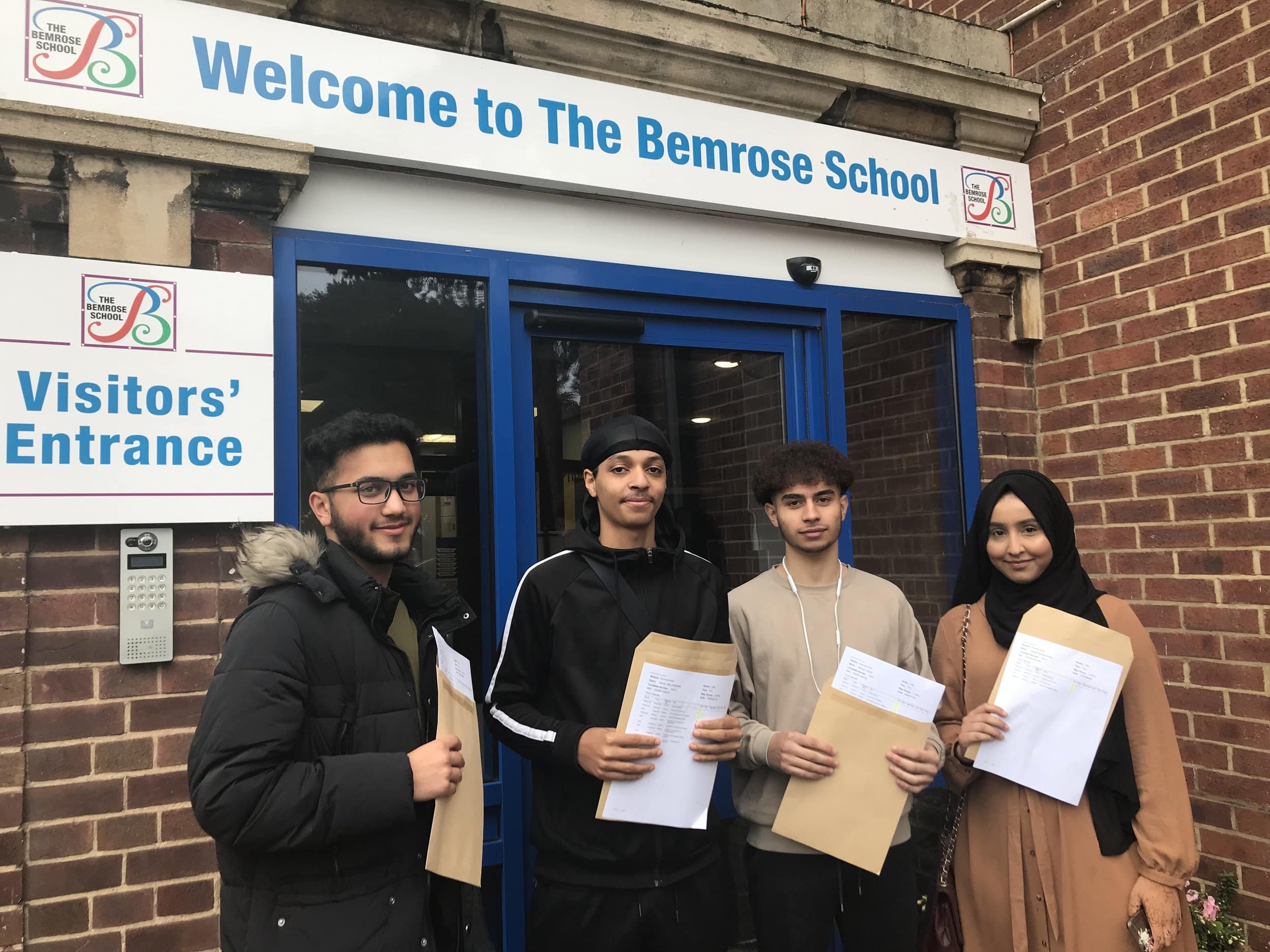 Bemrose School pupils Adil Hanif, Reece Bellingham, Milorad Adam and Zainab Azam. Penguin PR: public relations, media and communications