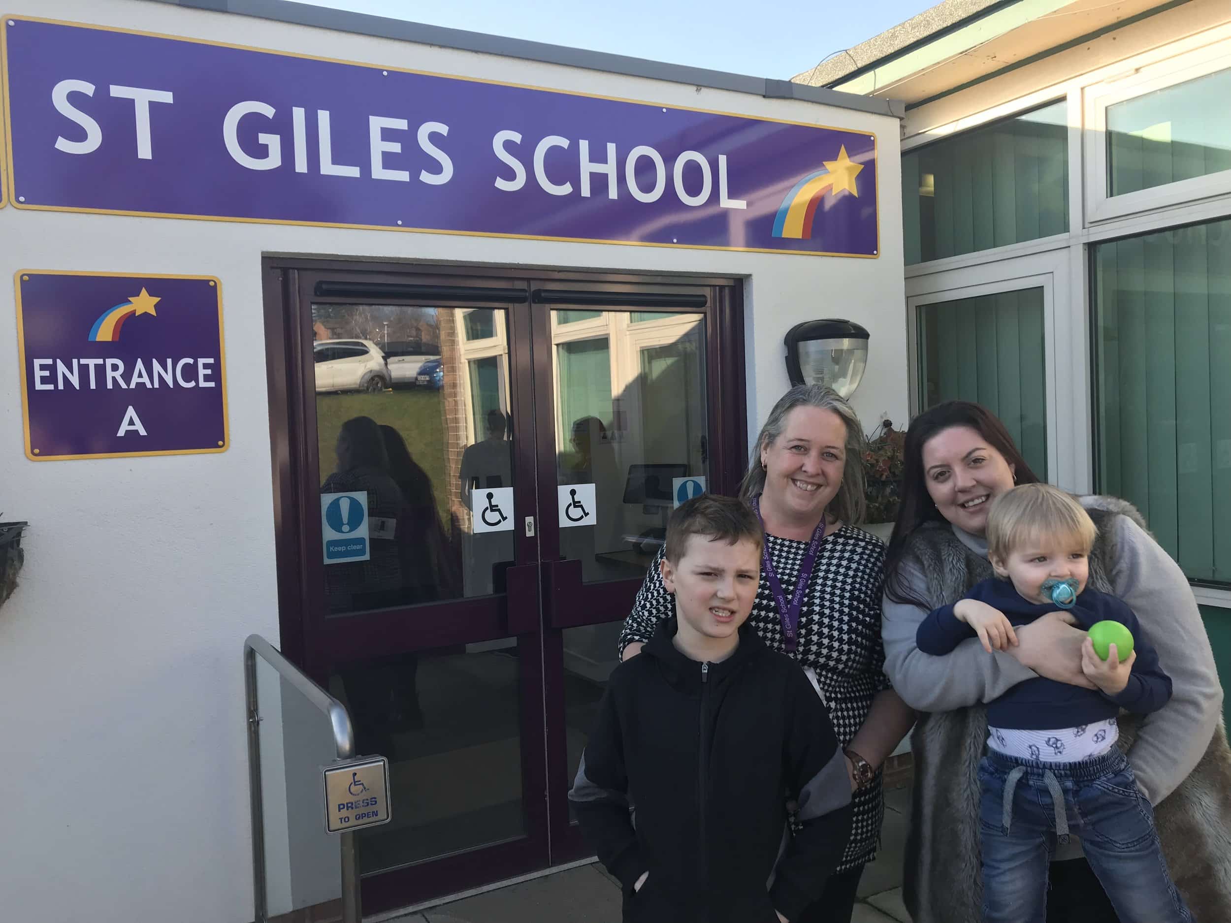 Cody (front row, left) has blossomed since joining St Giles School in Derby. Penguin PR: public relations, media and communications