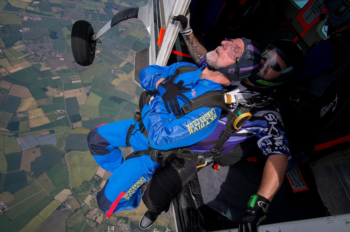 Graham Shaw, chief operating officer of SMS Electronics in Beeston, took part in a skydive for the Nottinghamshire Hospice. Penguin PR: public relations, media and communications