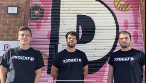 Project D’s co-owners (from left to right): Max Poynton, Matthew Bond and Jacob Watts are incredibly proud of their award from Marketing Derby.