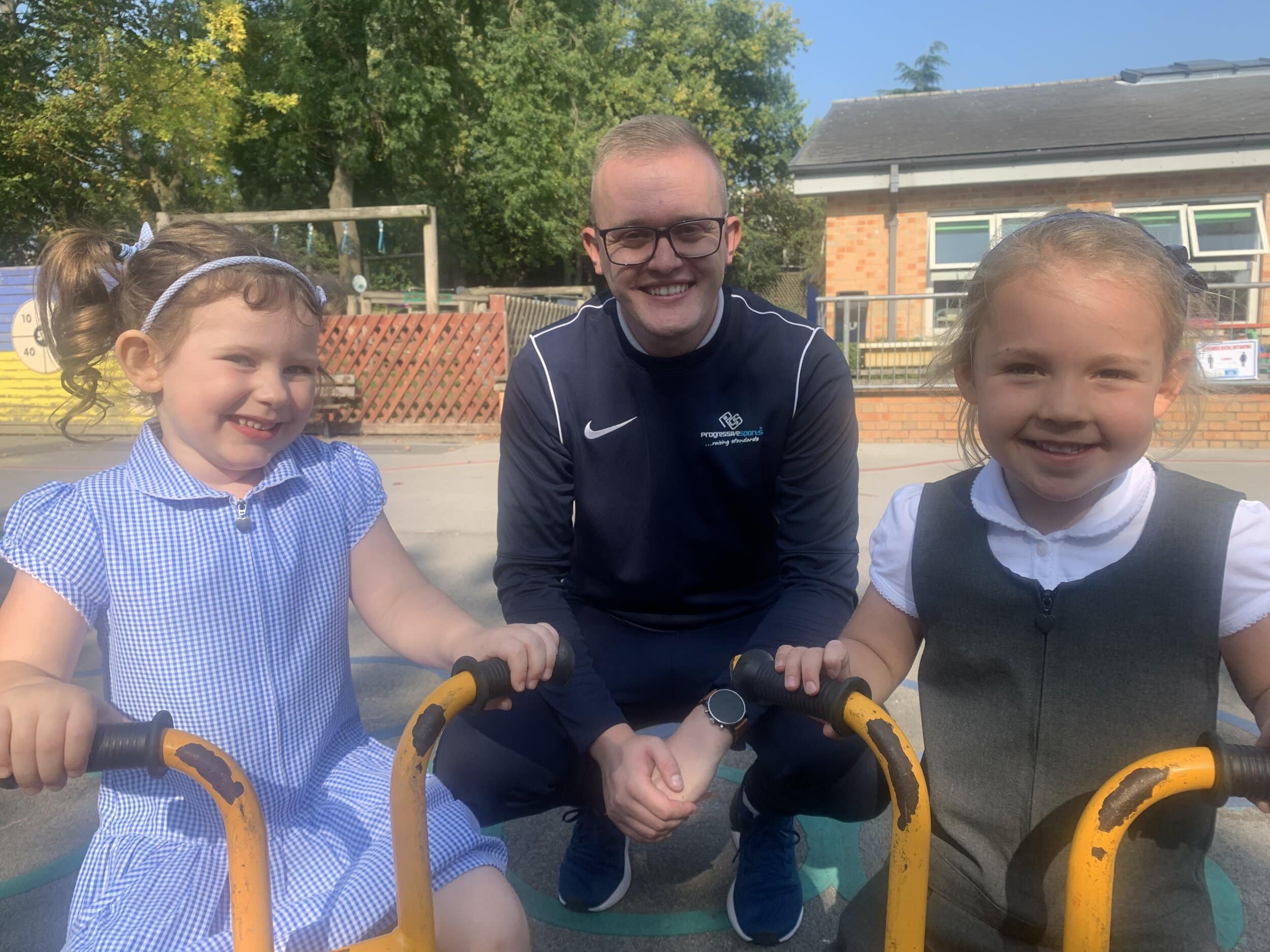 Progressive Sports Derbyshire Chesterfield and Nottingham director Adam Holland (centre)