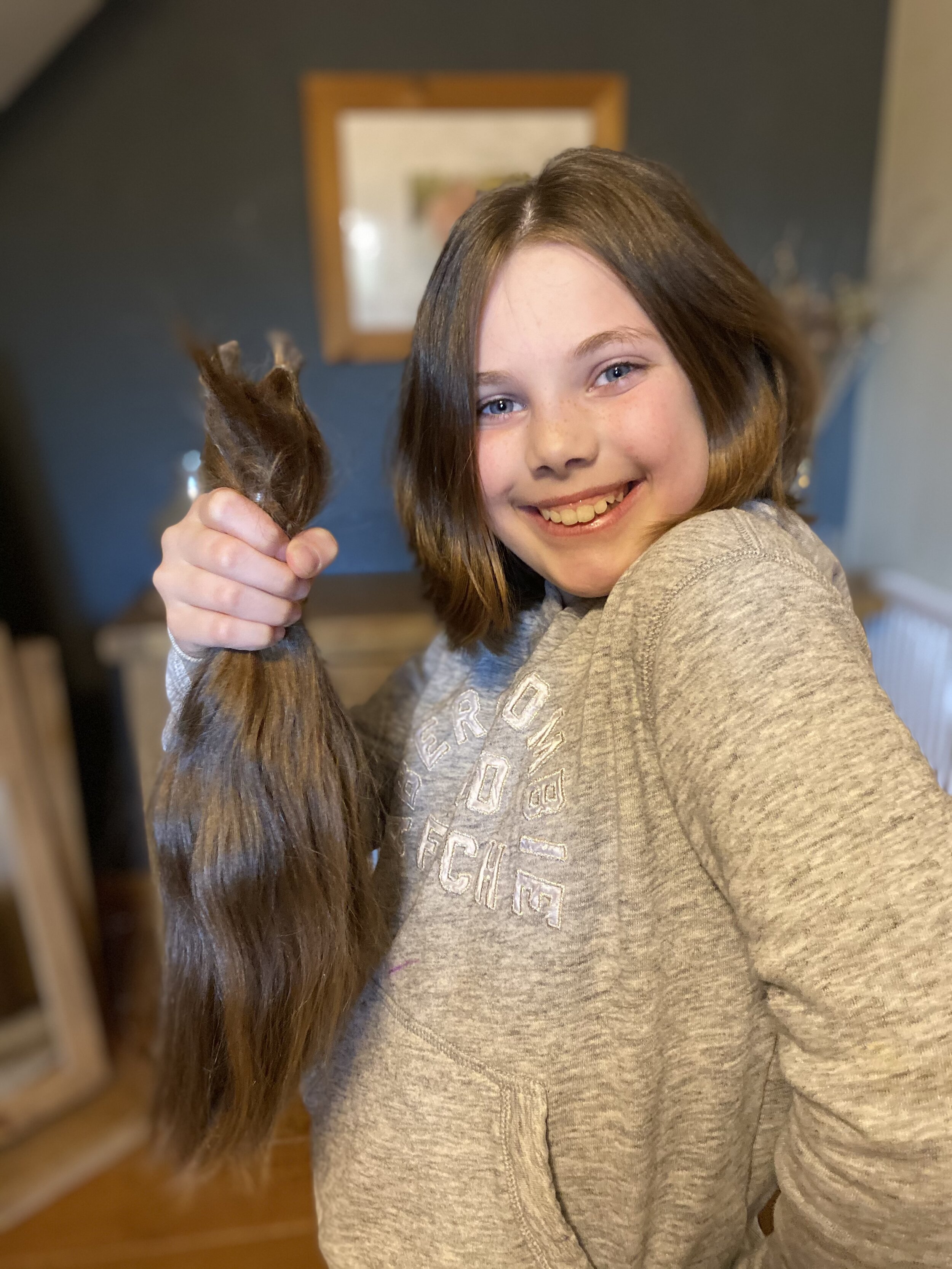 Marnie Wadlow had her hair cut off for the charity the Little Princess Trust.