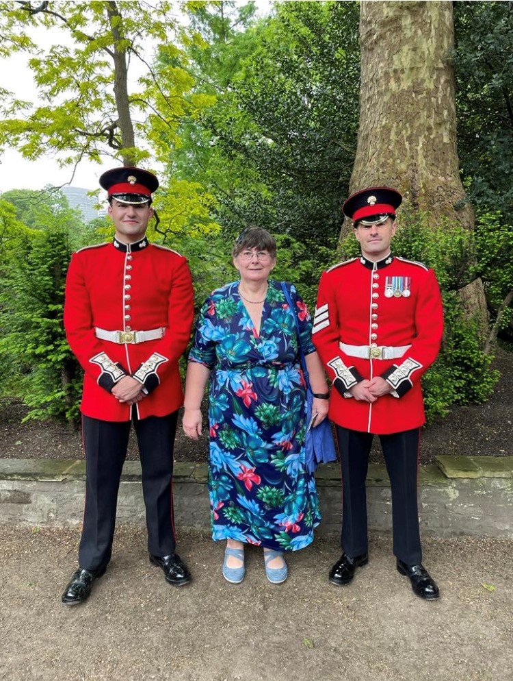 Jan Woolley at the Royal Garden Party