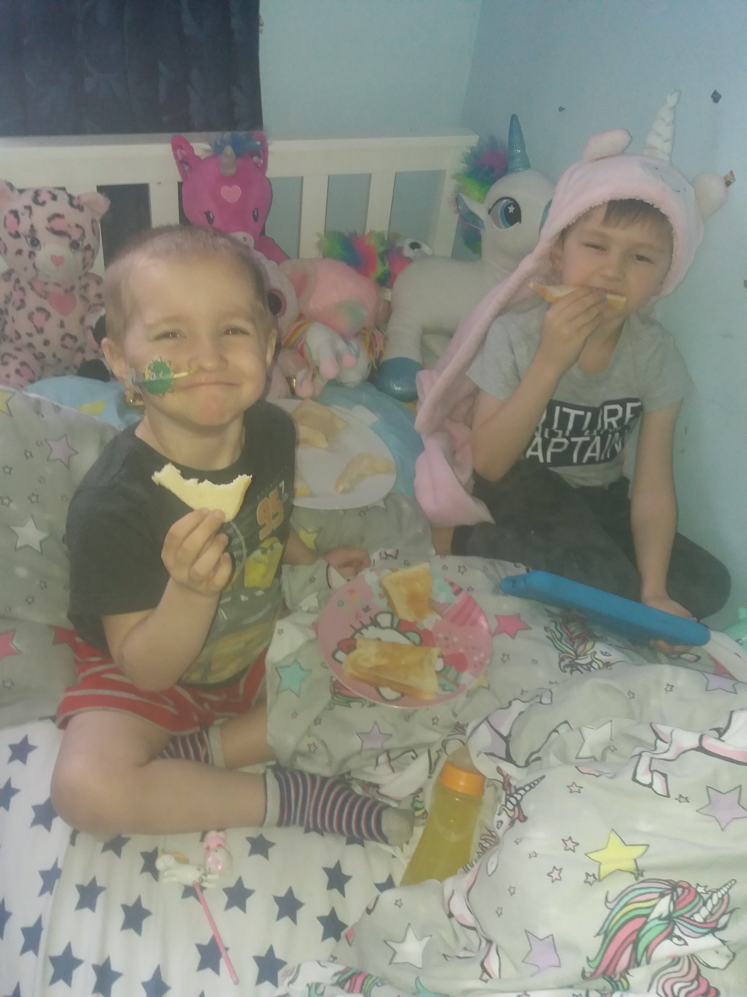 Little Harley Penty, from Derby, is pictured with older brother Ronnie. Penguin PR: public relations, media and communications.