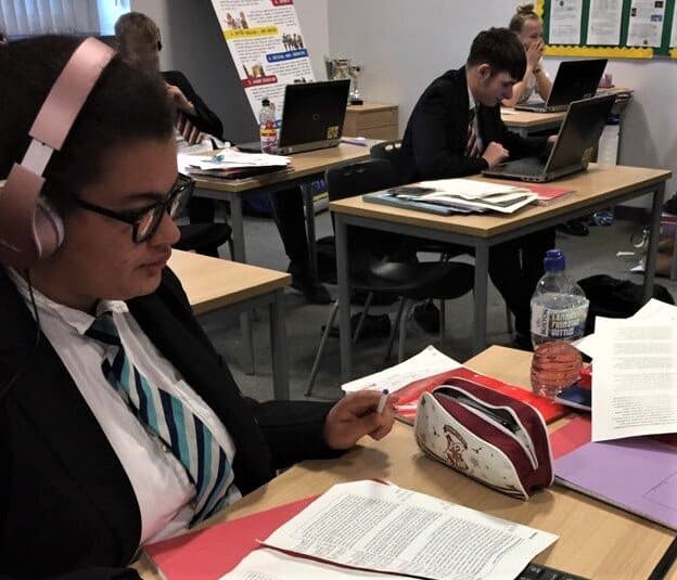 Shirebrook Academy student Amy Clements is one of 850 students at the school who are studying online during the ongoing coronavirus lockdown.