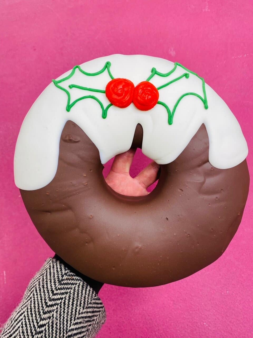 One of the 30cm giant doughnuts being sold be Project D this Christmas