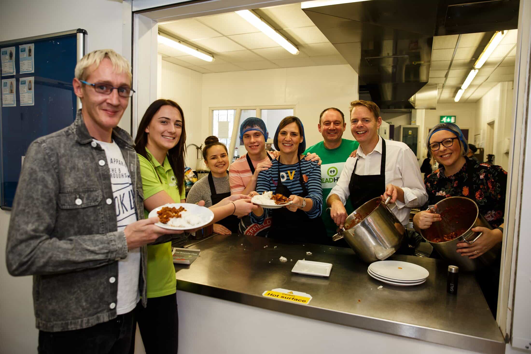 Penguin PR helped out at the monthly Head High community meal at the YMCA in Derby.