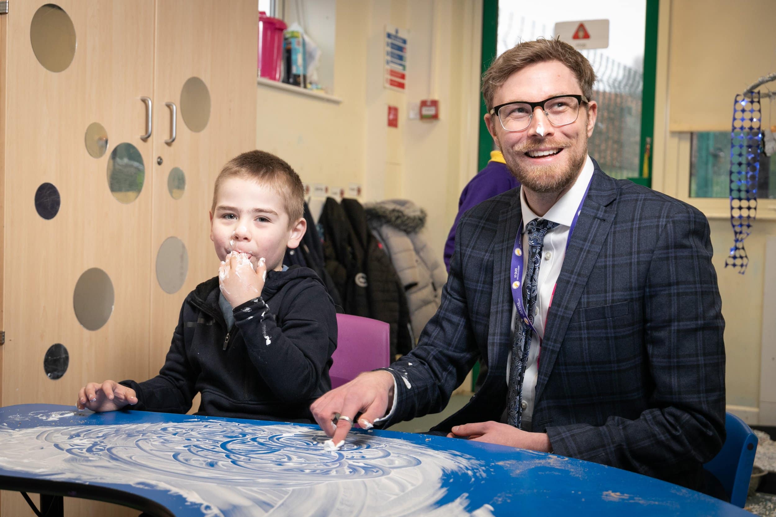 Rob Sherwood (right) is the new head teacher of St Giles School in Derby and he is looking forward to 'normality' returning to the classroom as covid restrictions are eased.