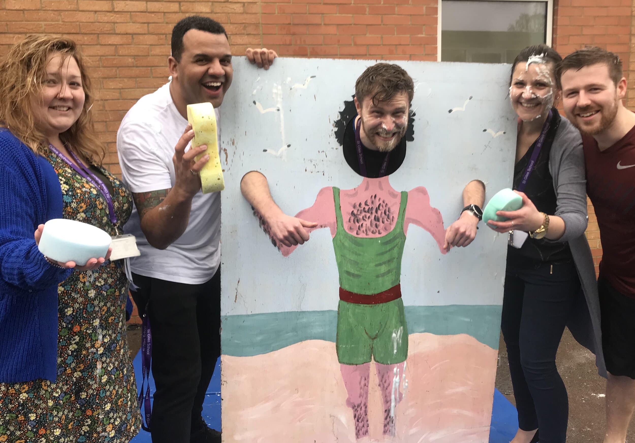 Senior leadership team at St Giles School took part in a fundraising event for Rainbows Hospice.