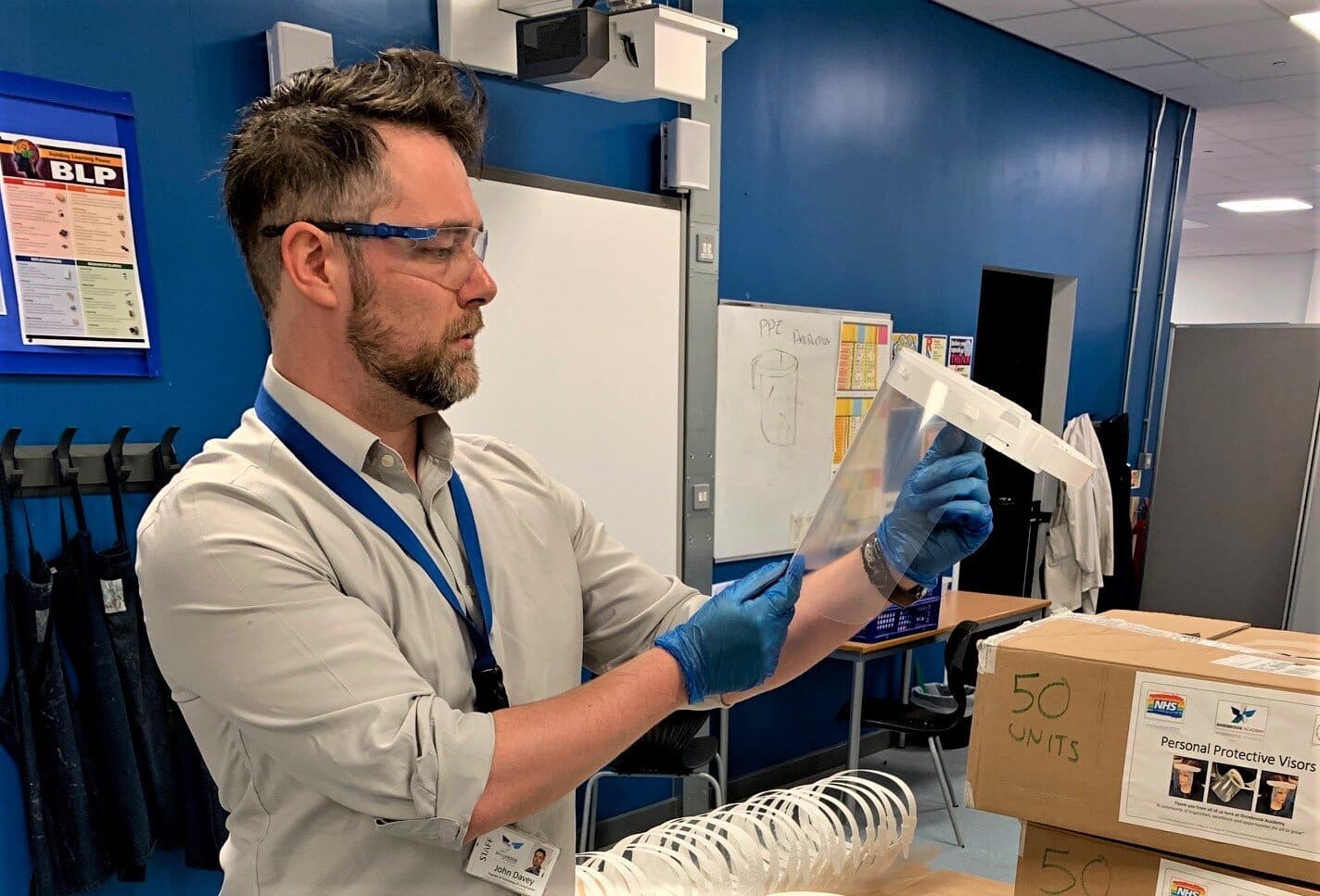 Shirebrook Academy have been making visors for NHS staff