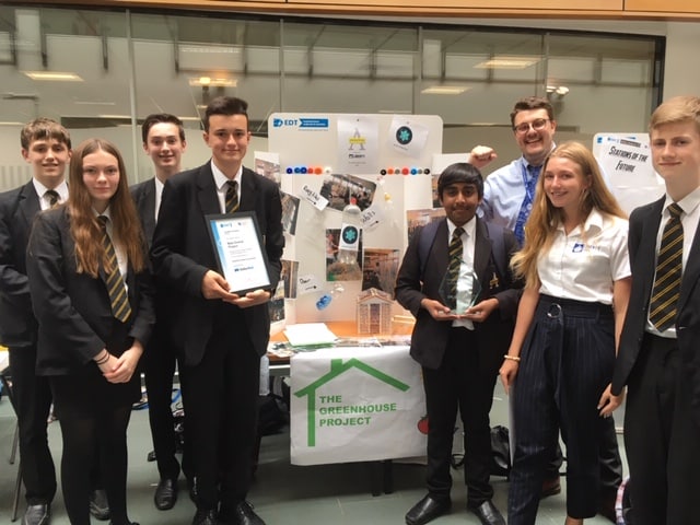 Swinton Academy students receive the top prize for their eco-friendly greenhouse. Penguin PR: public relations, media and communications