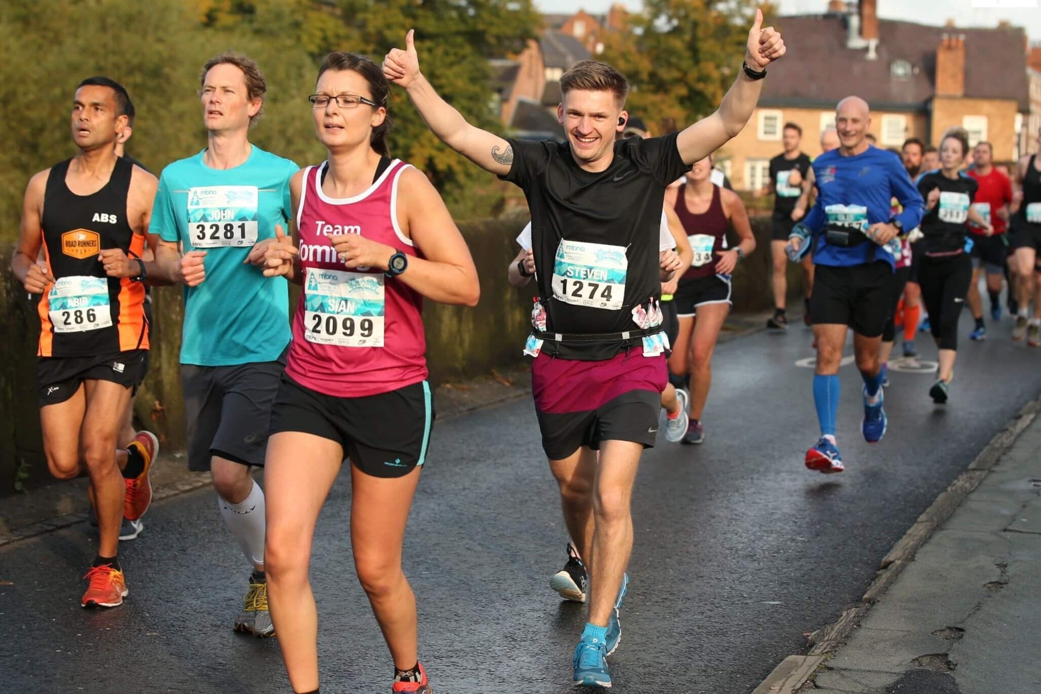 The Chester Marathon was Steven's first.