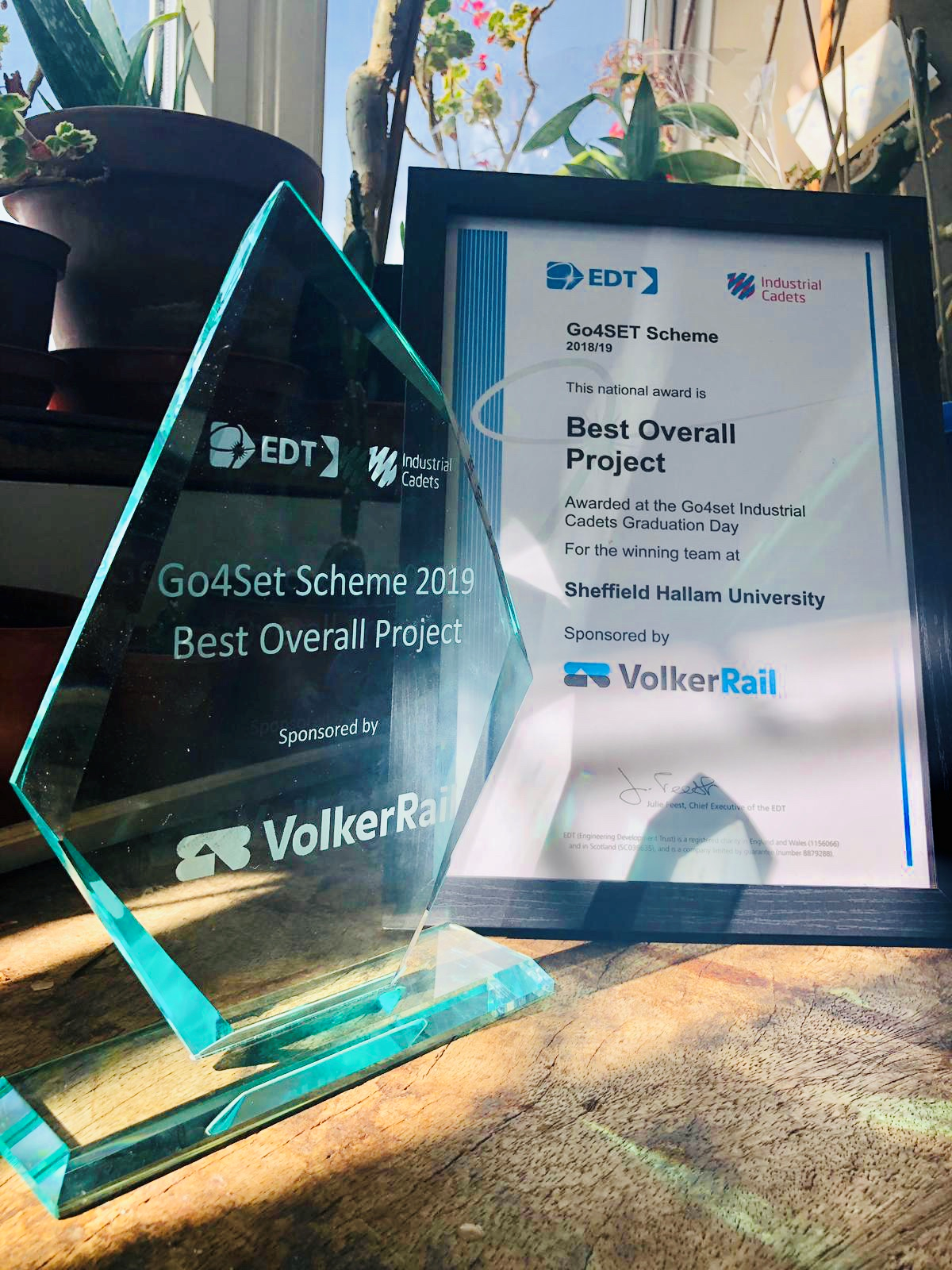 The award won by Swinton Academy at Sheffield Hallam University. Penguin PR: public relations, media and communications.