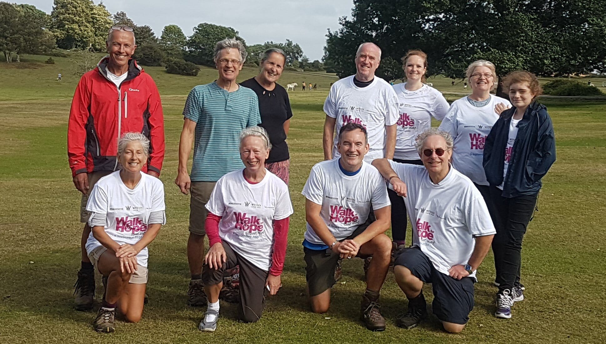 The team - including Axess Systems' Simon Graver - who took part in the annual Walk for Hope for the Wessex Cancer Trust