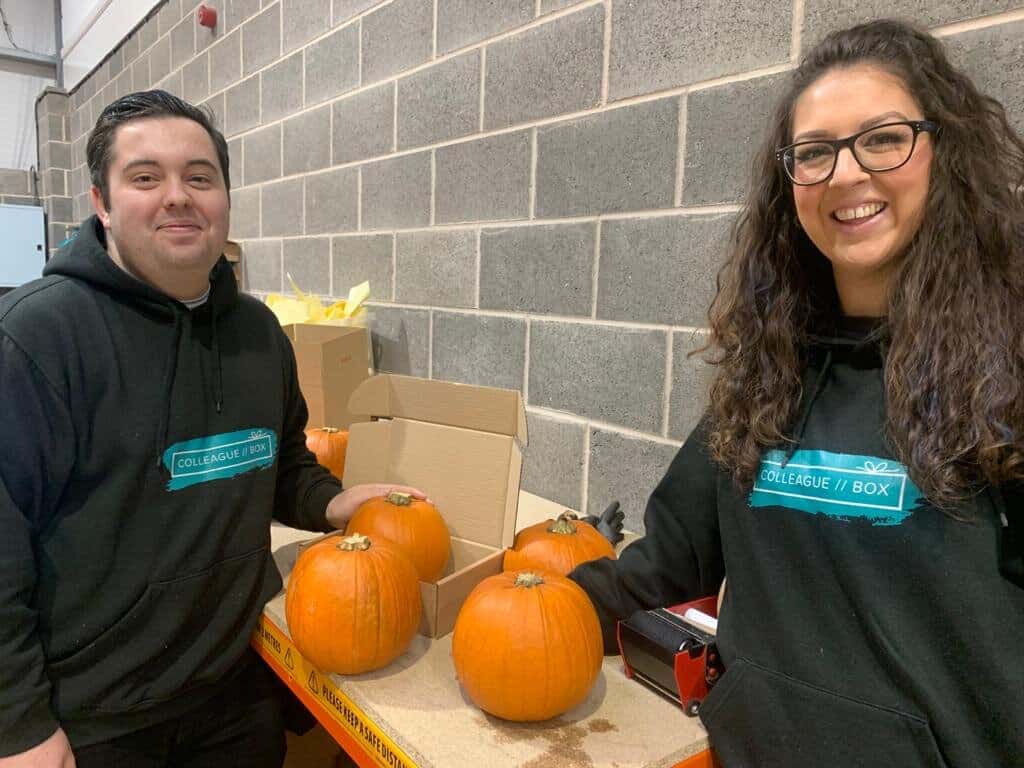 University of Derby student Tyler Spiers is pictured at Colleague Box's Derby headquarters with owner Natalie Bamford.
