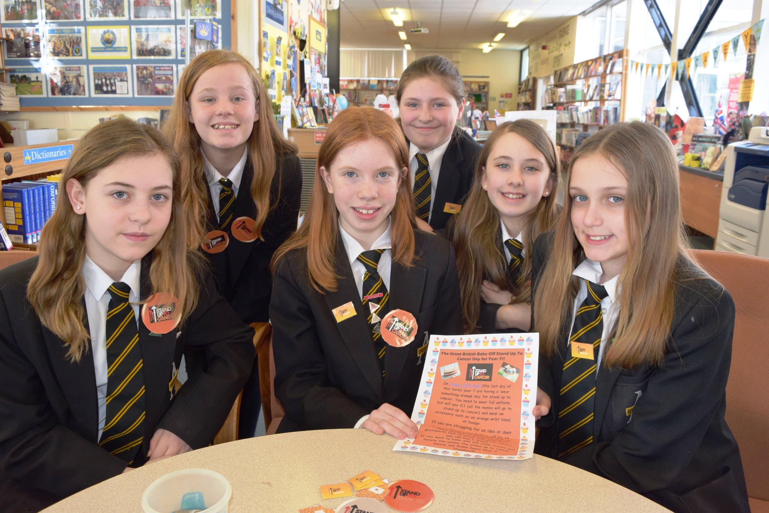 Year 7 pupils at Swinton Academy raised over £180 for Cancer Research's Stand Up To Cancer campaign. Penguin PR: public relations, media and communications.