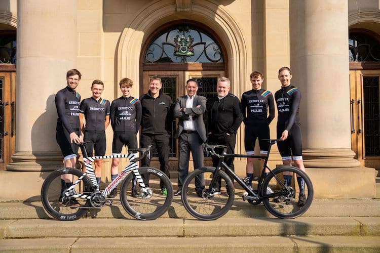 Dean Jackson and Paul Martin with Derby's first road racing team