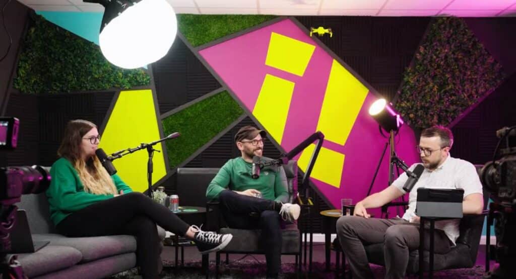 Studio shot of some of the Briight team