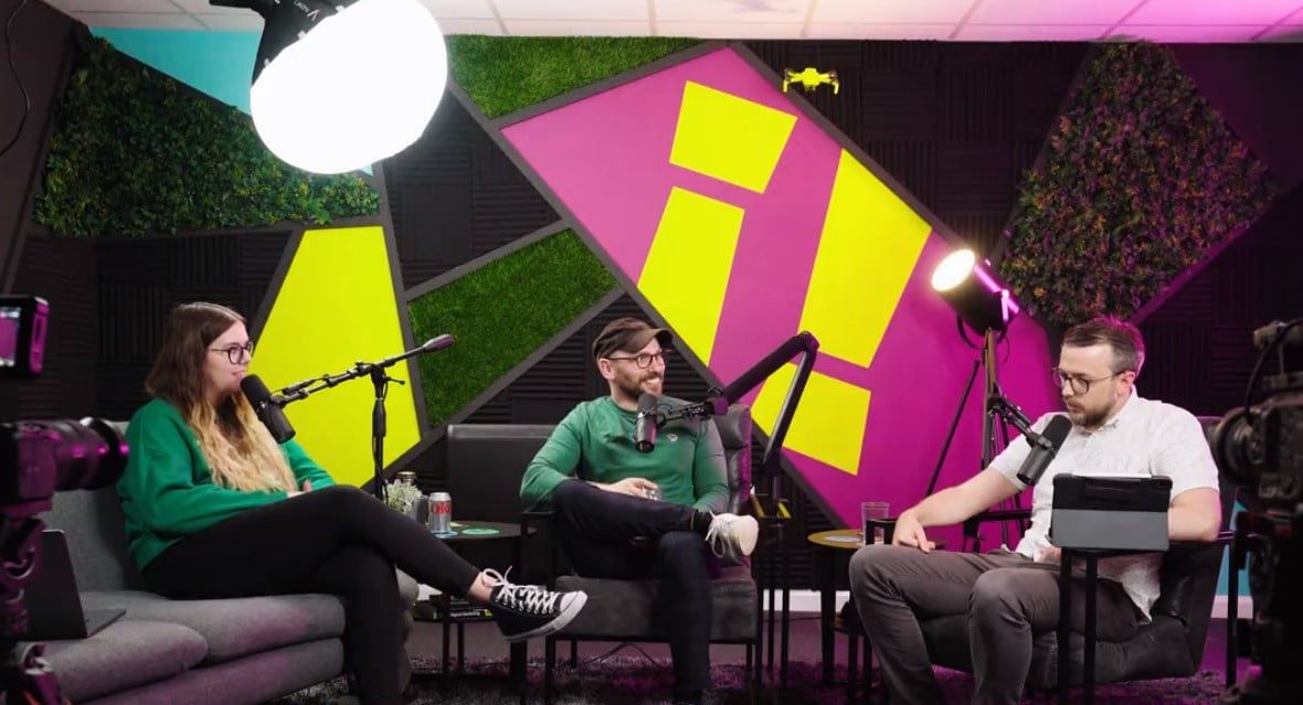 Studio shot of the Briight team