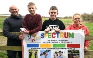 From left, David, Edward, William and Gemma Hall, the family behind Derbyshire’s annual Spectrum Autism Friendly Festival, is now holding a mini Spring Fest version at Shipley Park on May 18.