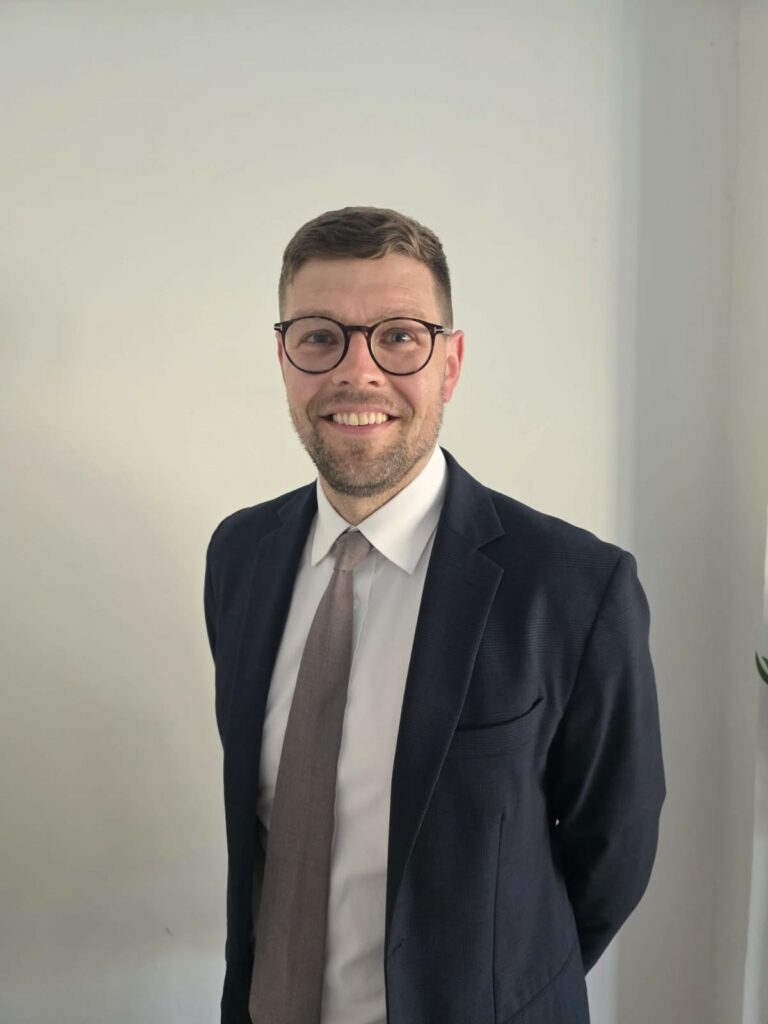 a photo of Andy brown  the new headteacher at Derby Cathedral School