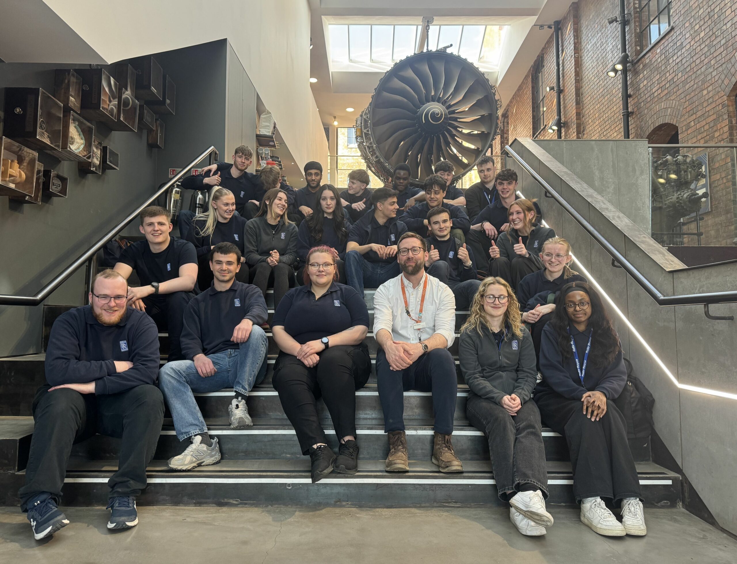Rolls-Royce apprentices at the Museum of Making with John Banks of the museum 2