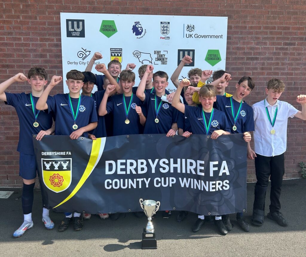 Celebrations for Murray Parks under-14's as they take home the County Cup for the first time