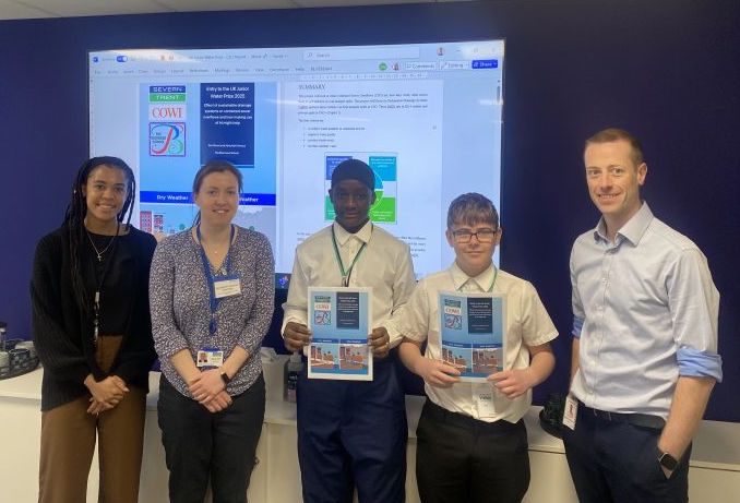 Zak Wood and Abdullahi Hamza from The Bemrose School, created an innovative presentation exploring how artificial intelligence (AI) could be used to reduce combined sewer overflow (CSO) spills