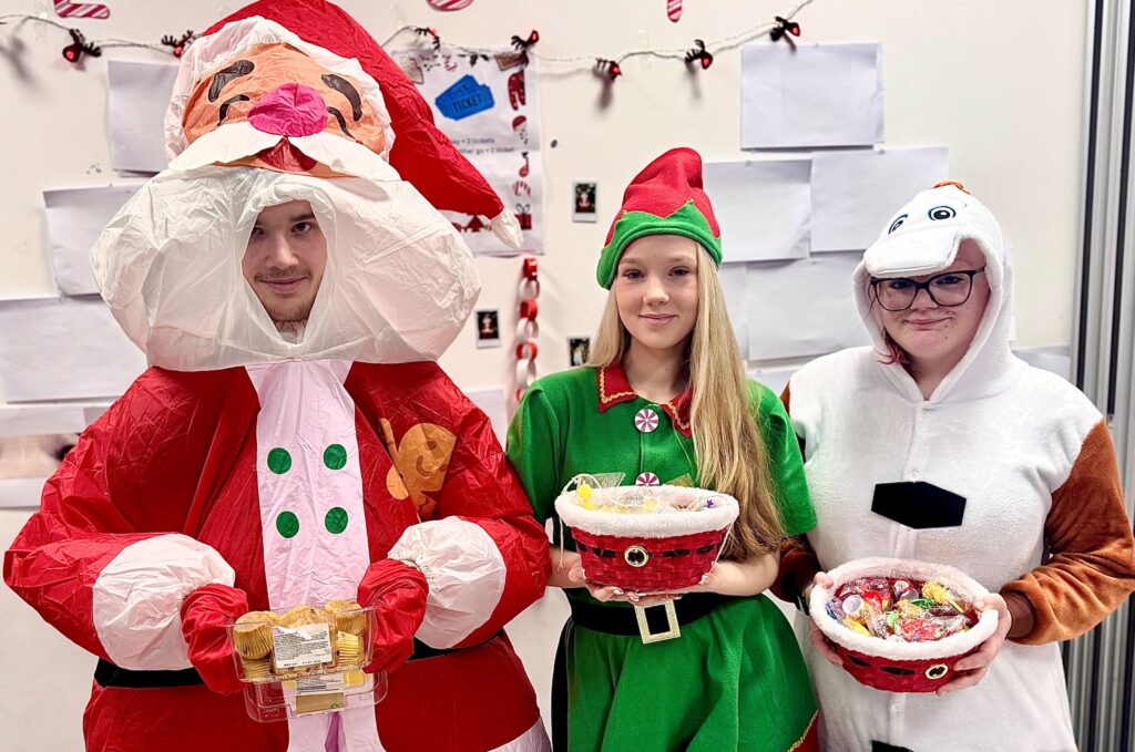 Students at Derby Cathedral School at their first ever Christmas market which they helped organise