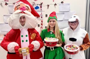 Students at Derby Cathedral School at their first ever Christmas market which they helped organise