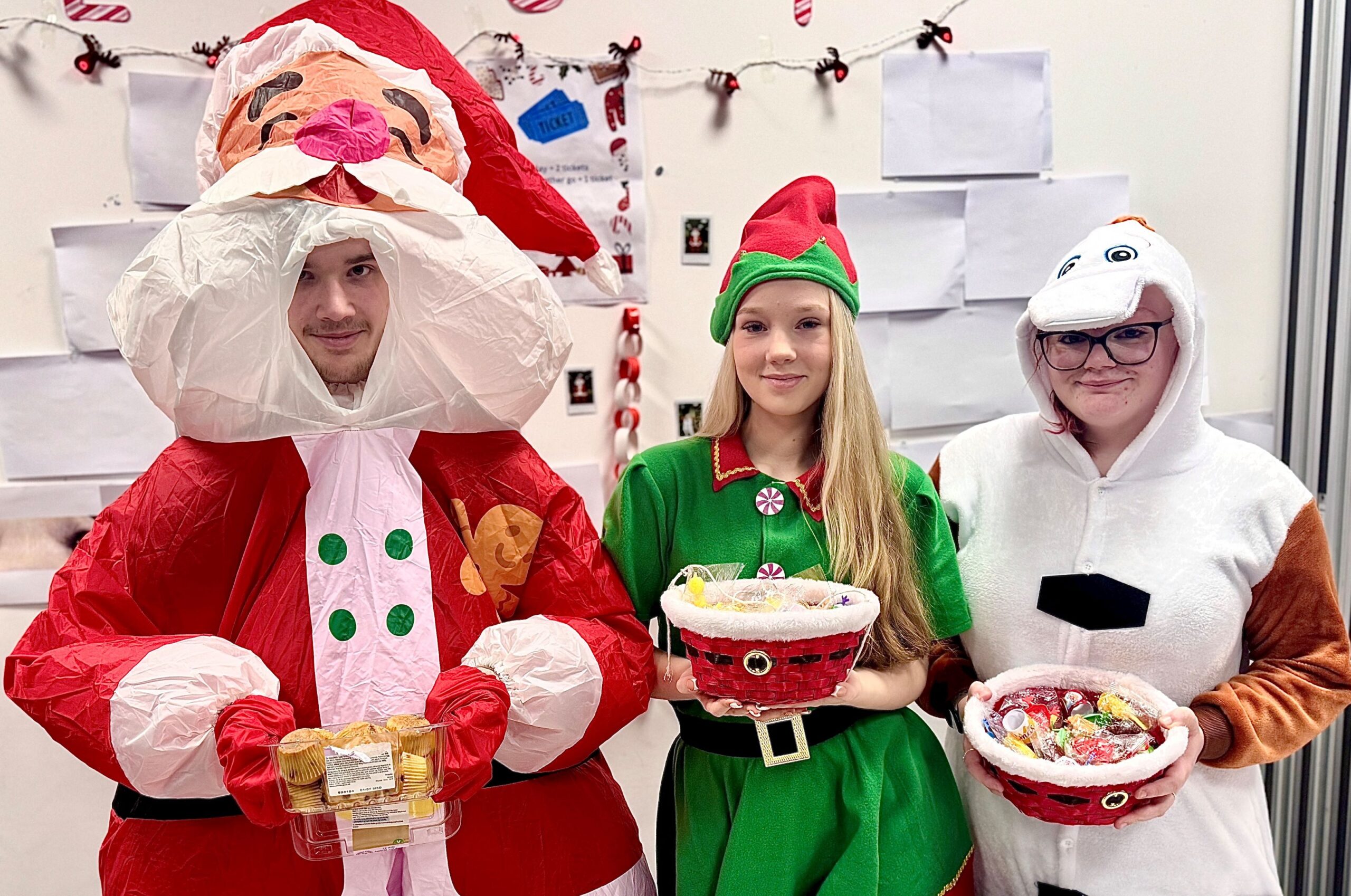 Students at Derby Cathedral School at their first ever Christmas market which they helped organise