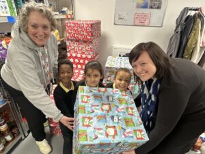 Lifelong learning director, Louise Curd from the YMCA with pupils and careers lead Clare Amos from The Bemrose School