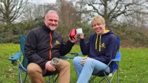 Chris Edwards and Sarah Armitage MBE