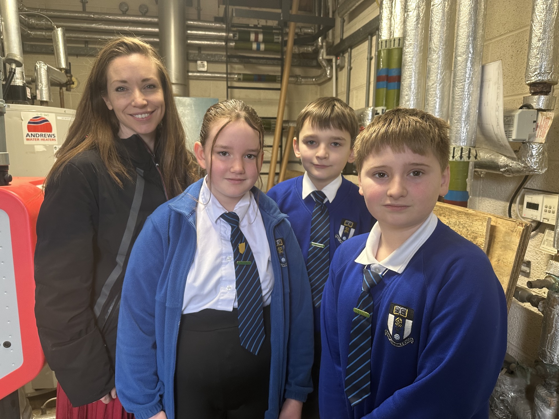 Derby North MP, Catherine Atkinson with members of the Eco-council at Bishop Lonsdale School