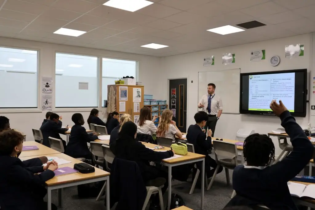 A year 7 RE class in action at Derby Cathedral School, which has just received a glowing SIAMS report.