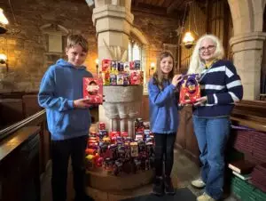 Pupils at Norbury C of E Primary School in Derbyshire bought more than 100 Easter eggs for Derventio Housing Trust residents