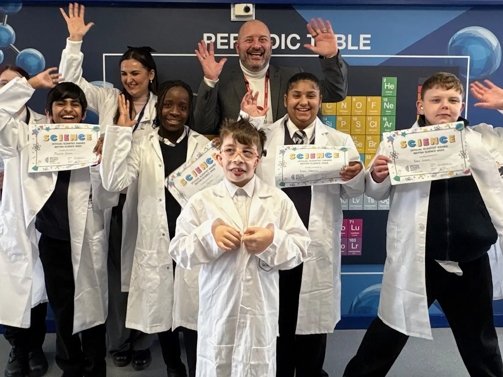 The week concluded with a special graduation-style ceremony, where every pupil was presented with their own lab coat