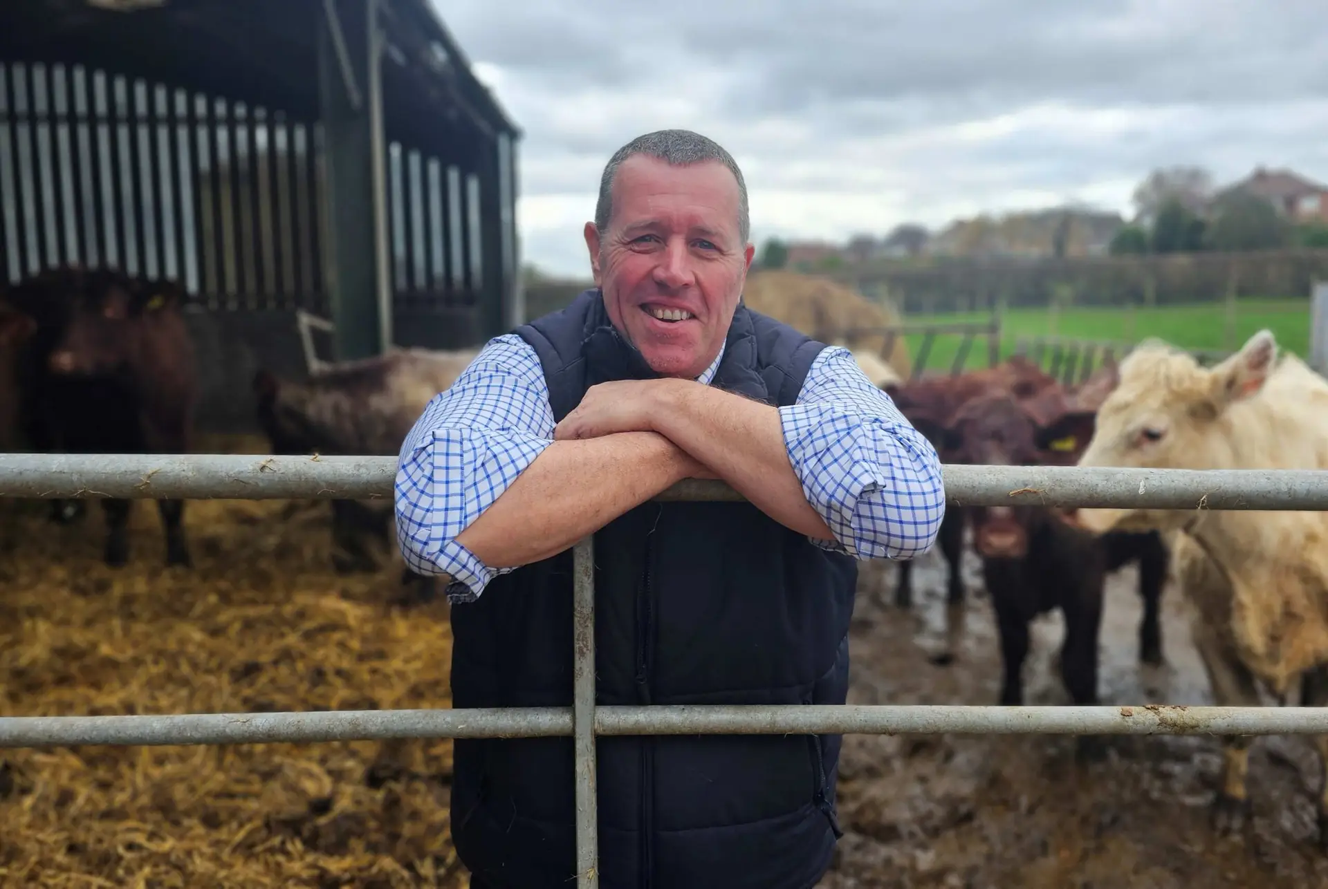 Sir Mark Spencer at his farm in Mapperley, Nottingham