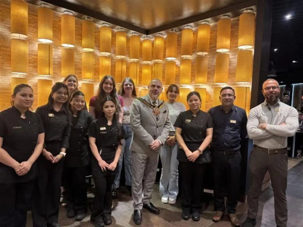 Councillor Craig Collingswood with his mayoral cadets and staff from COSMO Wolverhampton