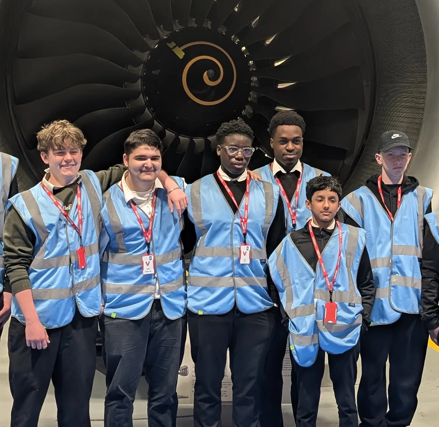Students from The Bemrose School completing work experience at Rolls-Royce