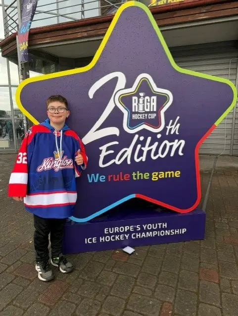 Toby Mangall recently travelled to Latvia to compete in what is considered Europes largest ice hockey tournament