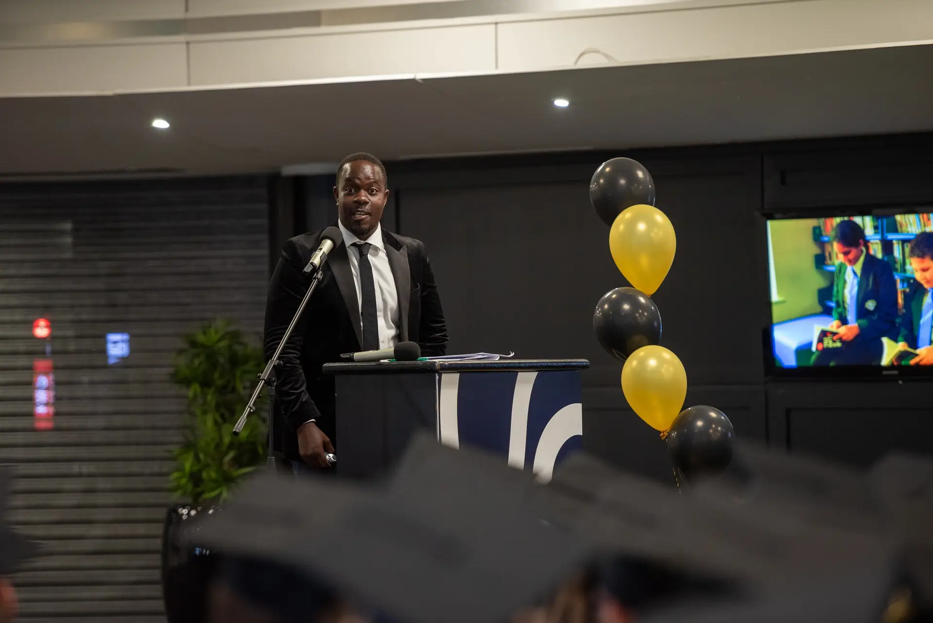 Stephen Saki talked about overcoming challenges to achieve his dream career at te Murray Park PRIDE awards